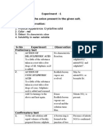 Salt Analysis - Nitrate Anion