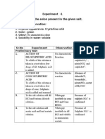 Salt Analysis - Sulphate Anion