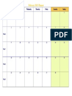 February 2015 Monthly Planner