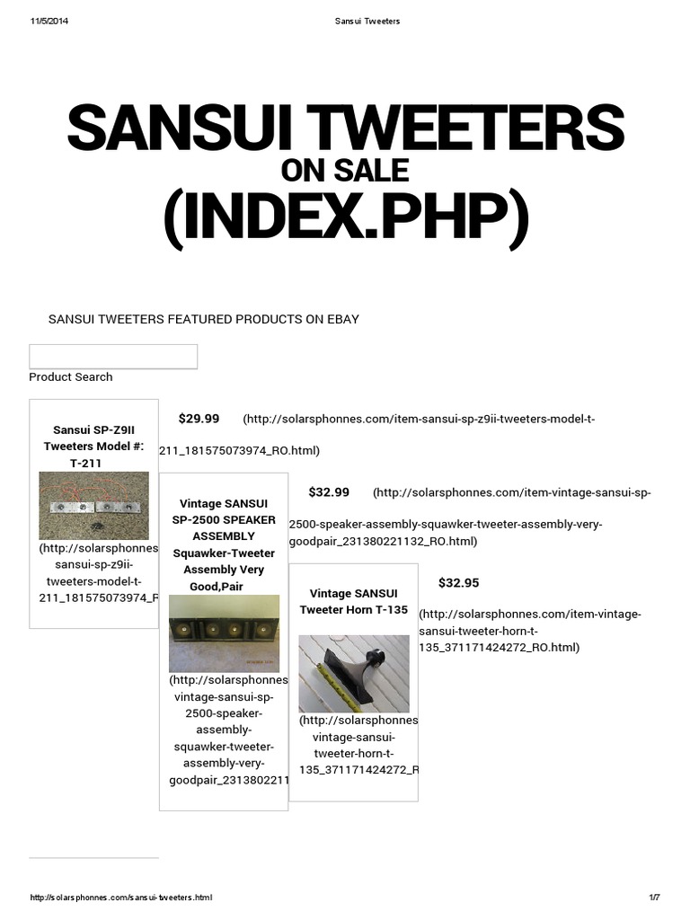 sansui tweeter