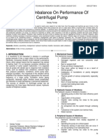 Effect of Unbalance on Performance of Centrifugal Pump