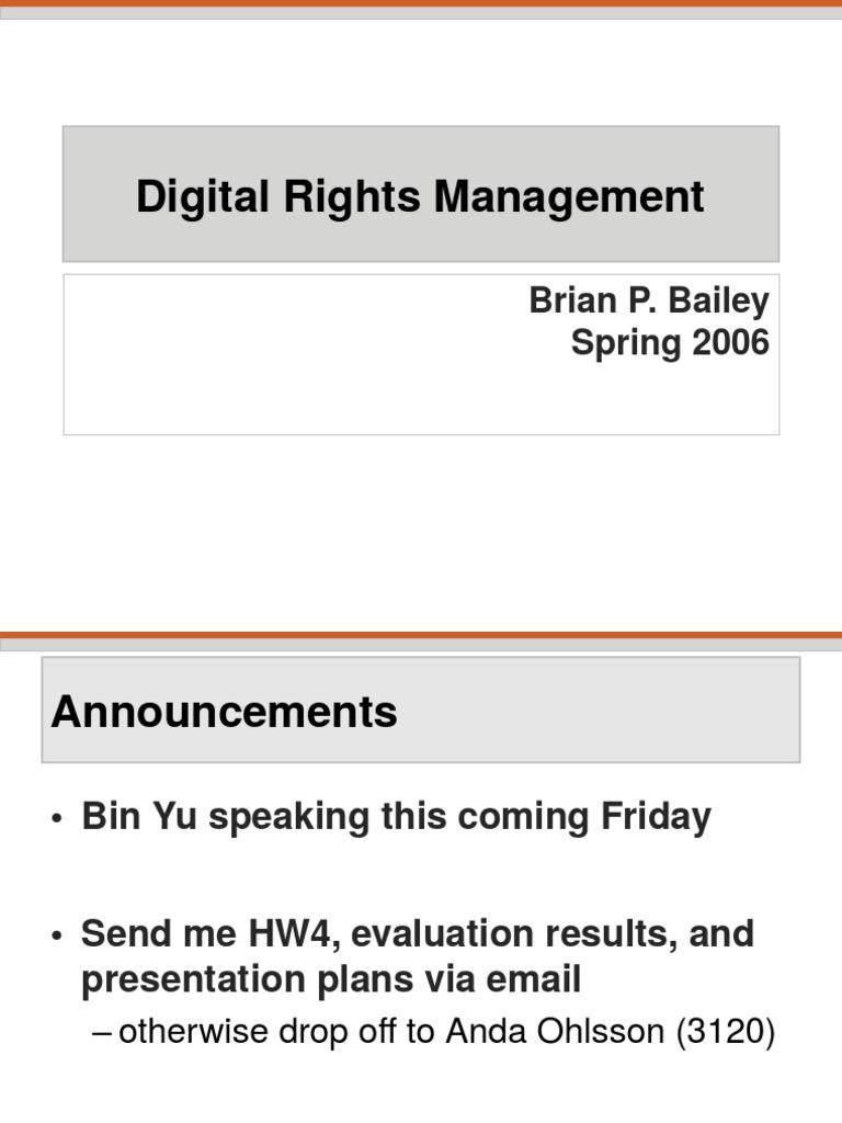 Digital Rights Management | PDF
