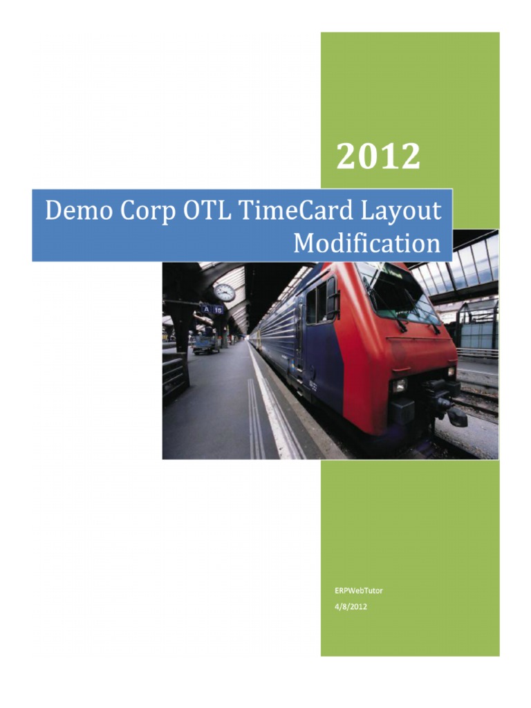 Timecard Layout Modification - ERPWebTutor | PDF