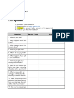 Lease Agreement: Section Found Answer