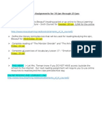 Homework Assignments For 19 Jan Through 23 Jan - CP