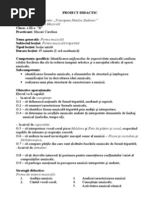 Proiect Didactic La Ed Muzica