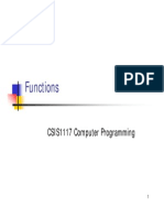 Functions: CSIS1117 Computer Programming