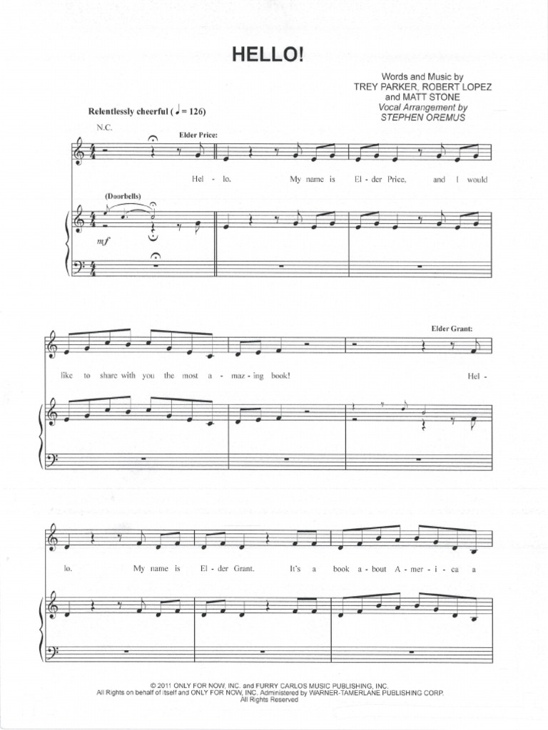 The Book of Mormon - Hello | PDF