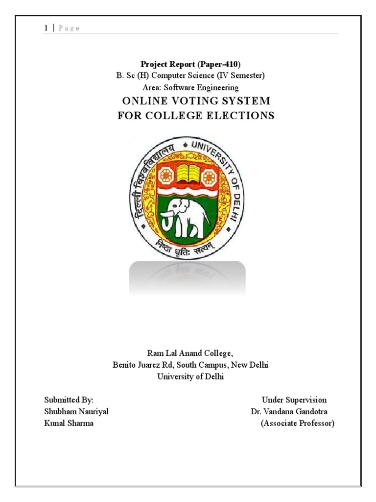 Online Voting System for College Elections | PDF | Software Development ...