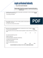 Towergate Pollution Questionnaire