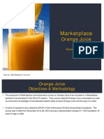 Marketplace Orange Juice Survey Findings