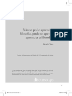 TERRA, R. Não Se Pode Aprender Filosofia, Pode-Se Apenas Aprender A Filosofar