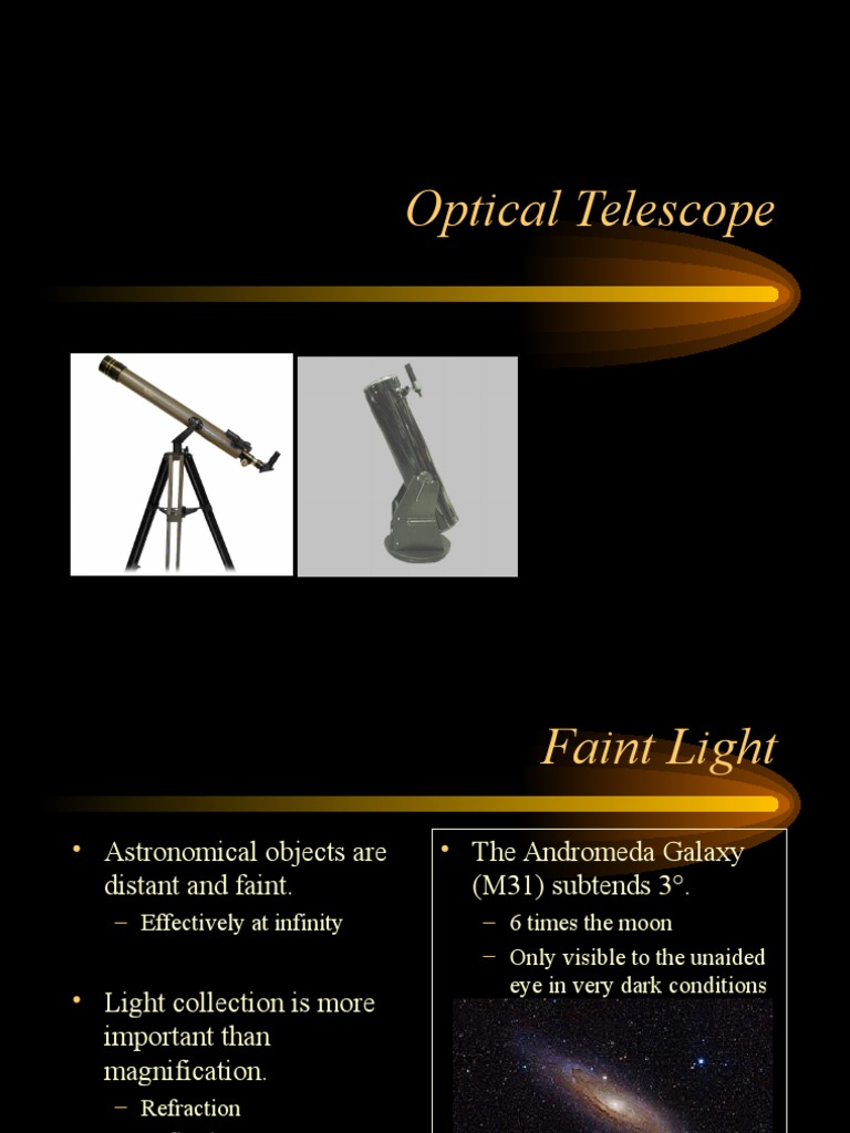 Optical Telescope Pdf Lens Optics Charge Coupled Device