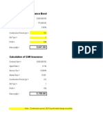 Calculation of PB, CAR, WC Ins. & CIDB