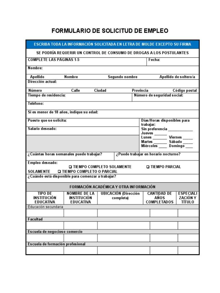 Cómo Completar Una Solicitud De Empleo Correctamente Guía Paso A Paso