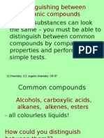 Distinguishing Between Organic Compounds