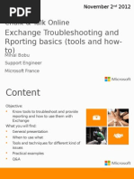 Exchange Troubleshooting and Reporting Basics1