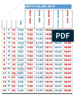 Kalendar Namazi Faljeve 2015