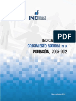 Libro Indicadores Del Crecimiento Natural de La Población, 2005-2012libro Indicadores Del Crecimiento Natural de La Población, 2005-2012