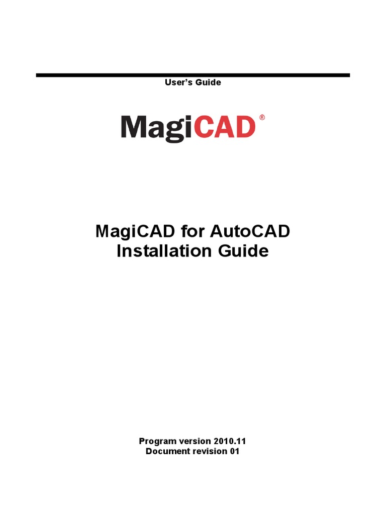 MagiCAD 2010.11 | PDF | Installation (Computer Programs) | Auto Cad