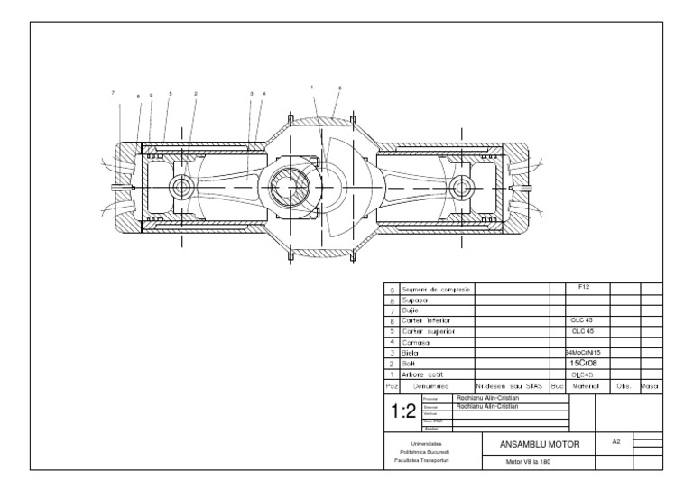 Ansamblu Motor: Proiectat Desenat Verificat Contr - STAS Aprobat | PDF