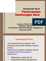 Pertemuan 8 Perencanaan Sambungan Baut