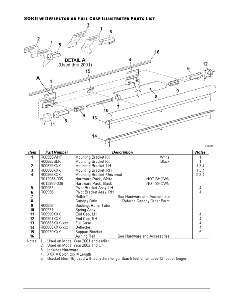 Sideout Kover II With Deflector Parts List PDF