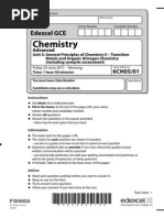 Edexcel GCE Chemistry Unit-5 June 2011 Question Paper 