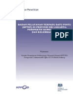 (Badan Pelayanan Terpadu Satu Pintu (Bptsp) Di Provinsi Dki Jakarta) FCO Indo Laporan Penelitian PTSP