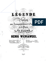 Wieniawski Legende Piano Violin Op. 17