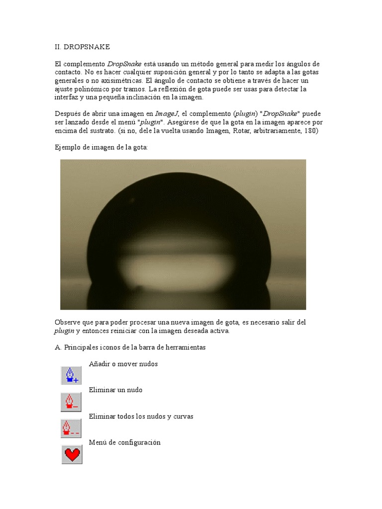 Medición de Ángulos con DropSnake | PDF | Point and Click | Software