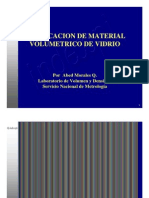 Verificación de Material Volumétrico de Vidrio