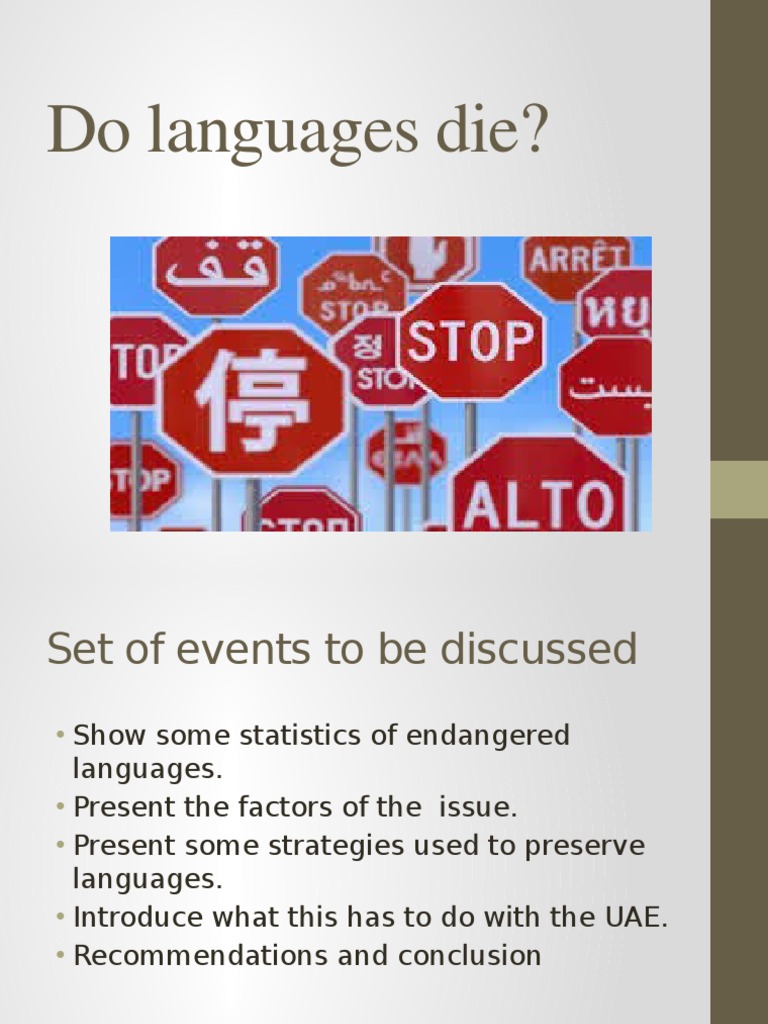 Strategies to Combat Language Death | PDF