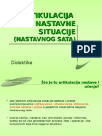 Artikulacija Nastavne Situacije (Nastavnog Sata)