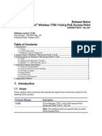 3Com Wireless 7760 11abg PoE Access Point - Release Notes