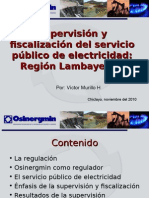 Supervision Fiscalizacion Servicio Publico Electricidad RegionLambayeque