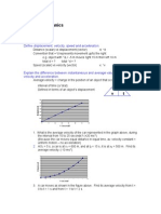 Lesson 1 - Kinematics