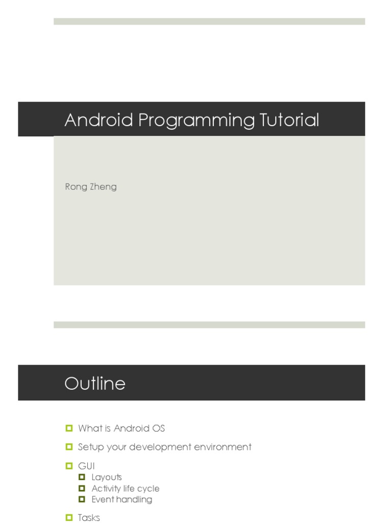 Android Programming 2 | PDF | Eclipse (Software) | Android (Operating ...
