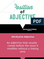 Position of Adjective