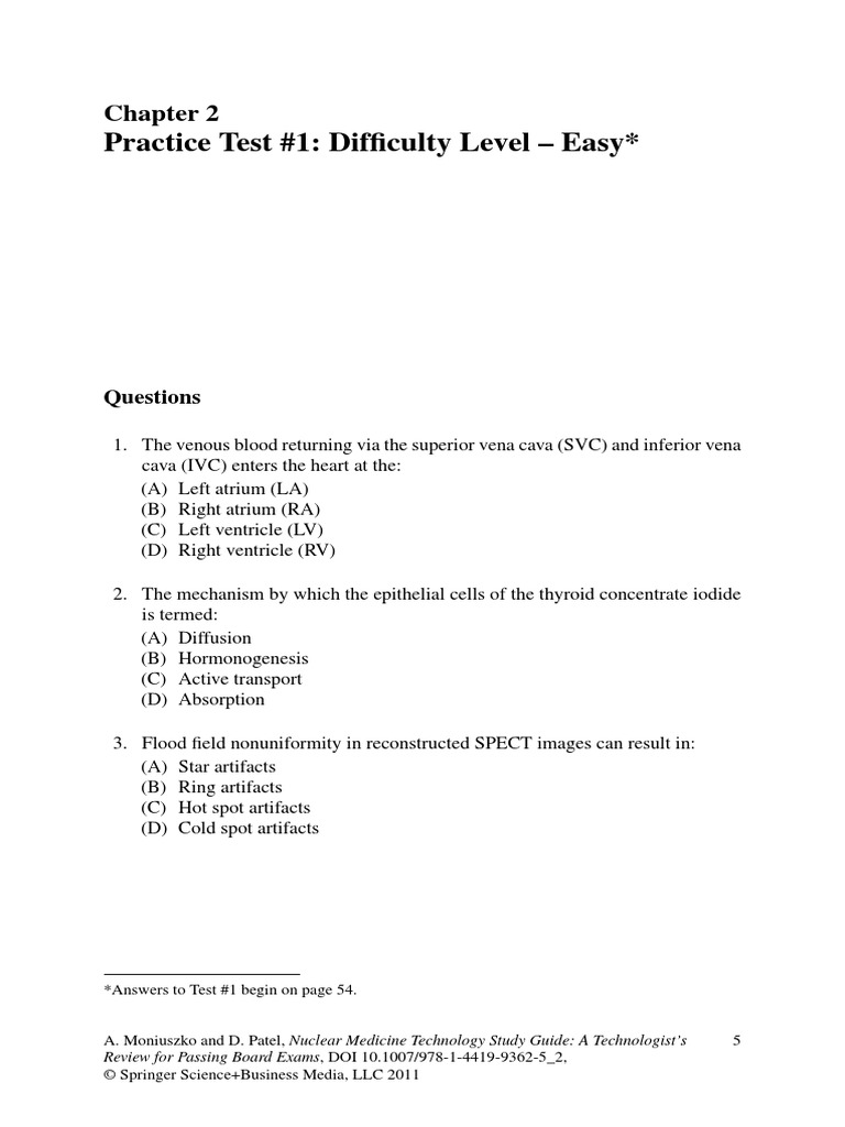 Science Practice Questions | PDF | Nuclear Medicine | Medical Imaging