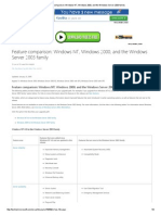 Comparison - Windows NT, Windows 2000, and The Windows Server 2003 Family