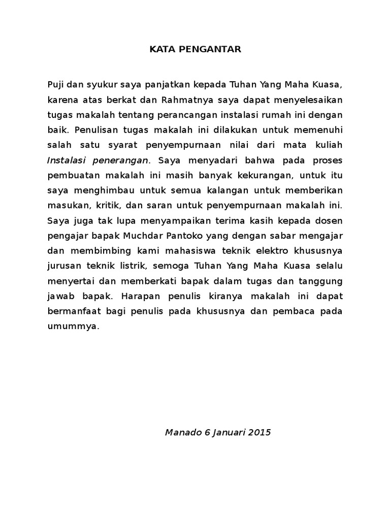 Tugas Besar Makalah Instalasi Penerangan