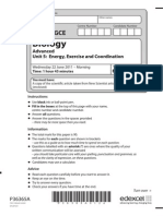 Edexcel GCE Biology Unit-5 June 2011 Question Paper 