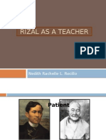 Rizal As A Teacher