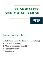Moods, Modality and Modal Verbs