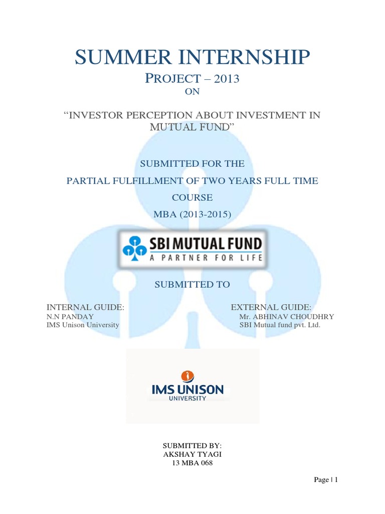 sbi-mutual-fund-project-report-investment-fund-mutual-funds