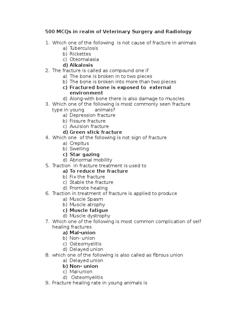 500 Mcqs Surgery and Radiology | PDF | Healing | Wound