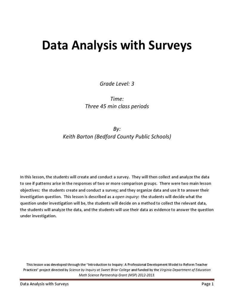 Analyzing Student Survey Data To Identify Patterns In Responses Pdf
