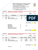 precios Unitarios 2001