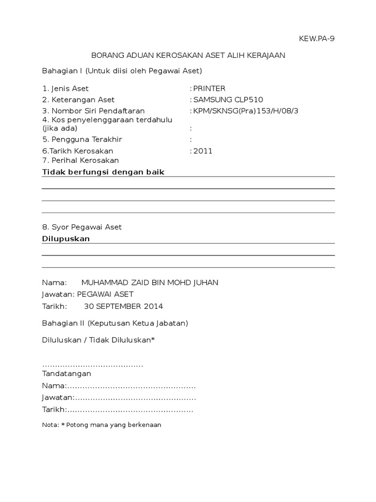 9.KEW - Pa-9 (Borang Aduan Kerosakan Aset Alih) 1  PDF